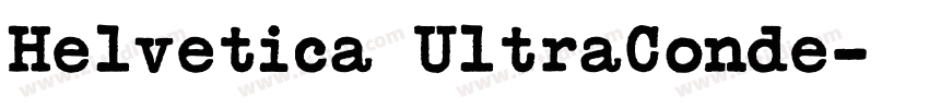 Helvetica UltraConde字体转换